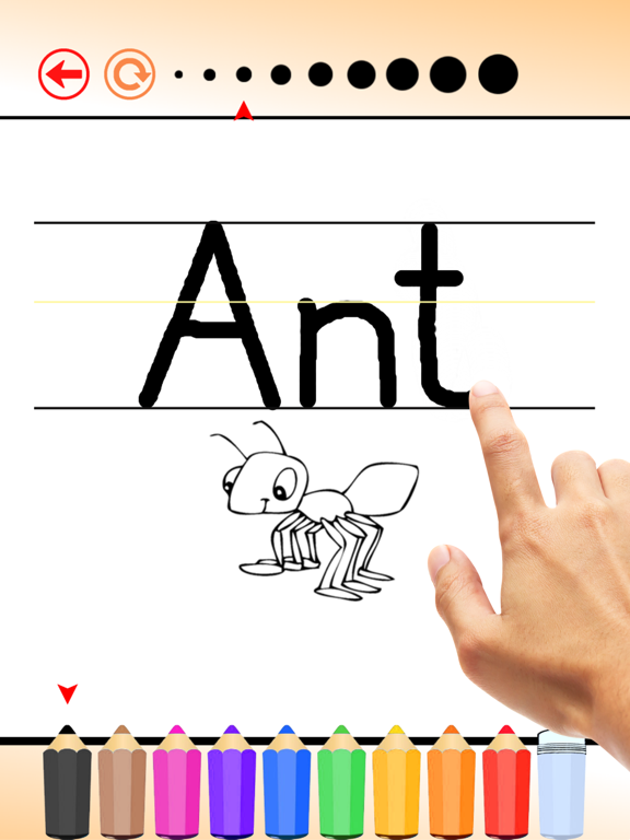 Write English Words HD: Learn to write from A-Z and number from 1-10, free games for children iPad screenshot