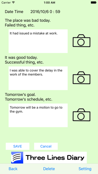 ThreeLinesDiary screenshot 4