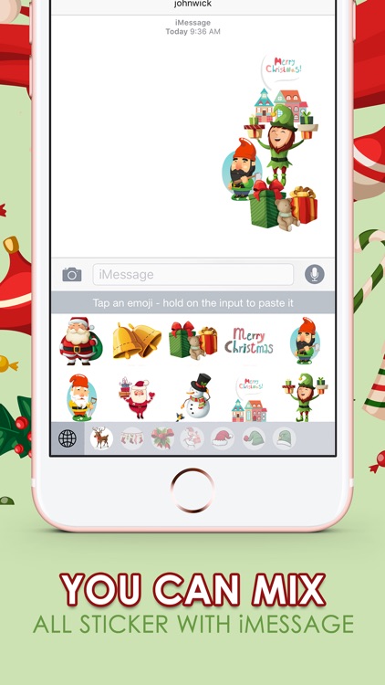 Merry Christmas Stickers Keyboard Themes ChatStick