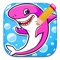 Coloring Page Game Hungry Shark For Education