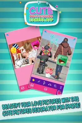 Game screenshot Милый Фото Наклейки Камера Приложение - Редактор apk