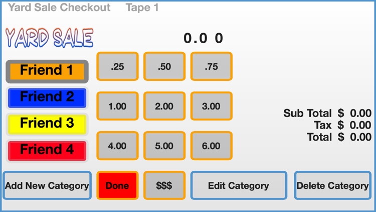 Yard Sale Checkout Register