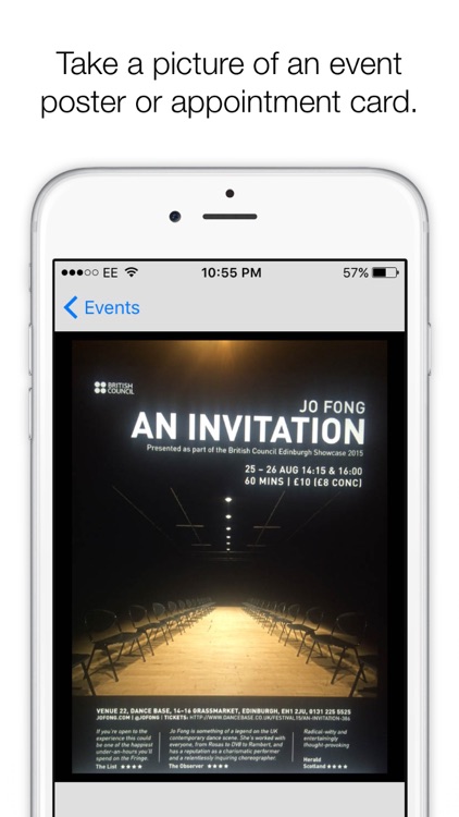 Eventomatic: scan local event flyers to calendar