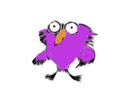 Funny purple owl stickers for iMessage