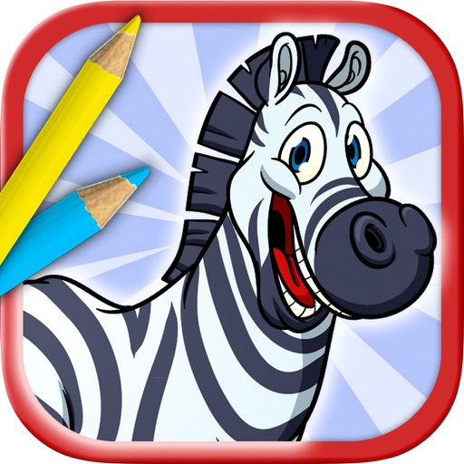 Zoo Coloring Book – color and paint jungle animals Icon