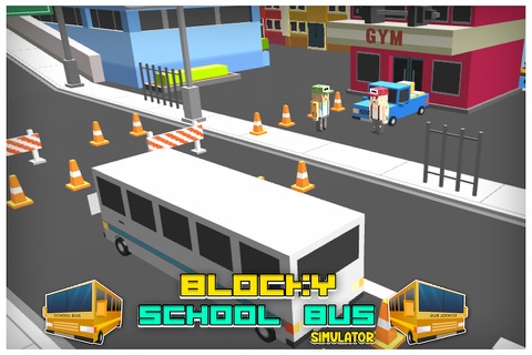 Blocky School Bus Simulator 3D screenshot 2