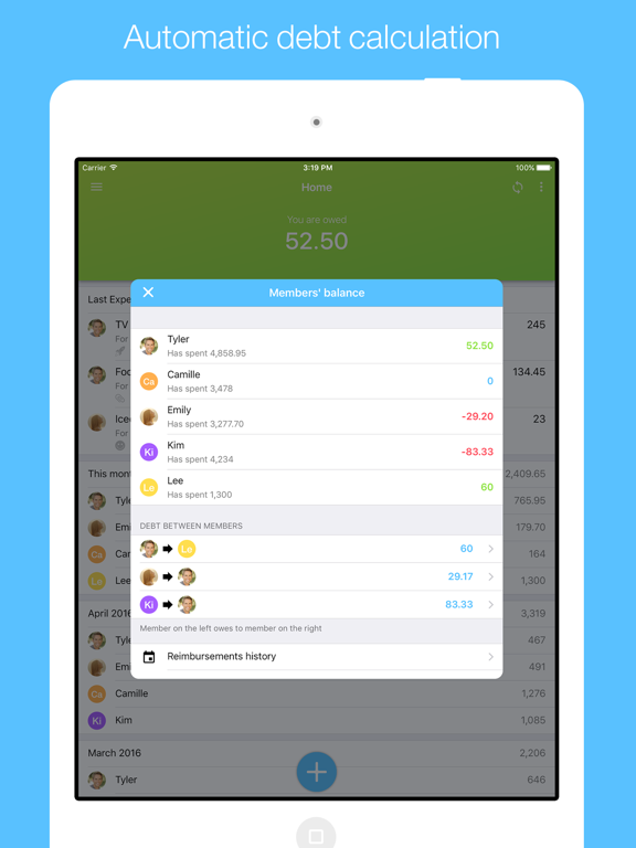 Cospender - Split Expenses iPad screenshot 3 - Finance app