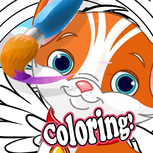 kitty cat color app for paint free pic to play kid icon