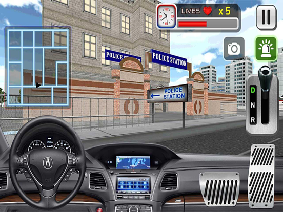 3D politie auto Drijven Simulator Spelletjes iPad app afbeelding 4
