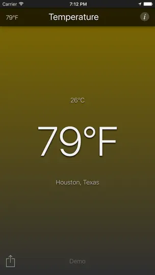 Temperature App iPhone-skjermbilde 2