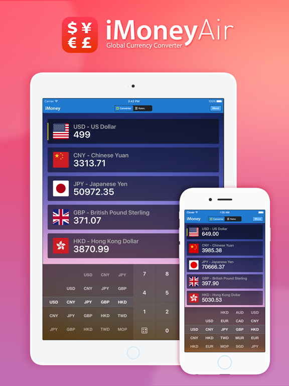 Screenshot #1 for iMoney Air · Currency Exchange