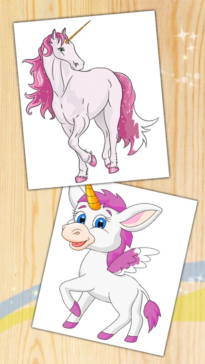 Unicorns & pegasus coloring screenshot-3