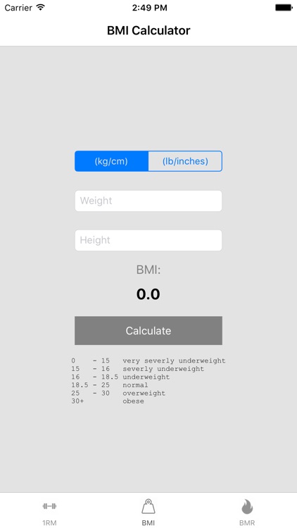 Iron Metrics - Fitness Calculator