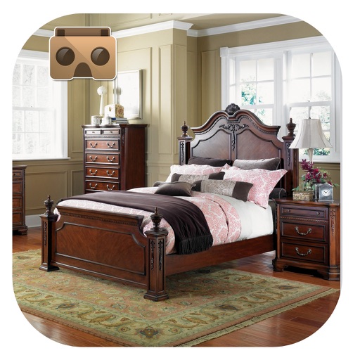 VR Visit Charming Living Room 3D View Icon