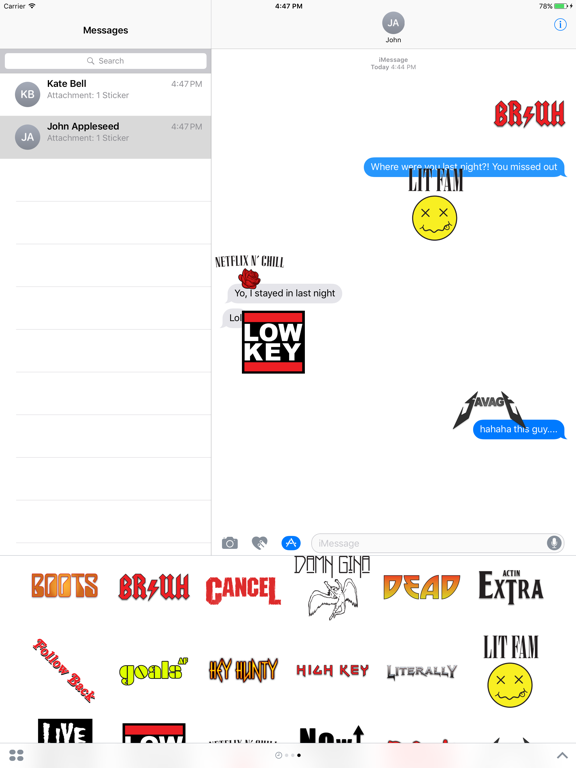 Urban Pictionary (Stickers) iPad screenshot 1 - Stickers app