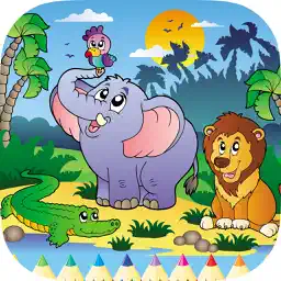 Coloring Book Animal of Africa: Free Game for Kids app icon