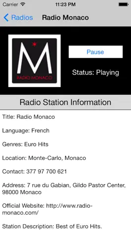 Game screenshot Monaco Radio Live Player (French / le français) mod apk
