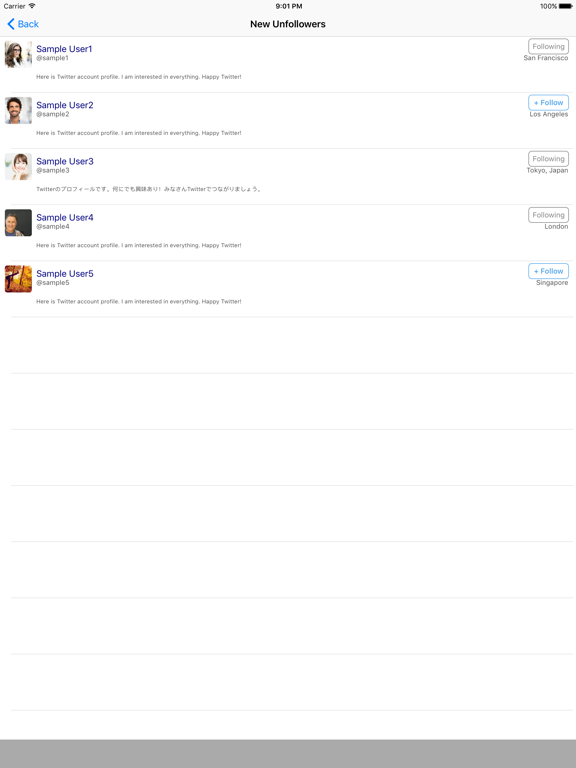 Screenshot #5 pour Unfollower - for Twitter