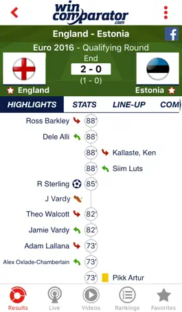 Game screenshot WinComparator – Live Score and Odds for Football, Rugby, Tennis and other real-time sports scores hack