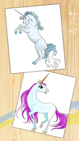 Game screenshot Unicorn & pegasus coloring pages Fantastic animals hack