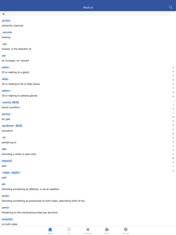 Screenshot #4 pour Medical Terminology - study tools
