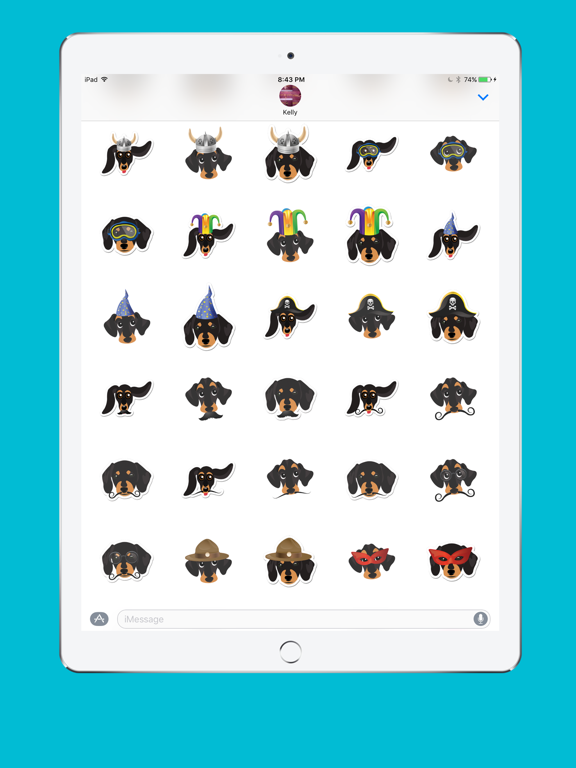Screenshot #6 pour Dachshund Emoji - Black and Tan
