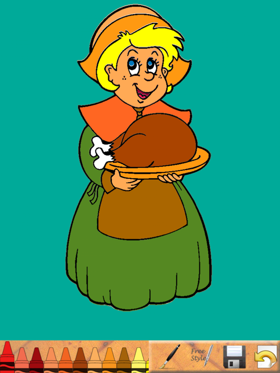 Thanksgiving Coloring Book! iPad screenshot