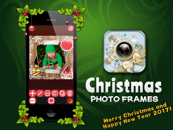 Screenshot #6 pour Cadres de Noël Photo Éditeur de Photos et Stickers