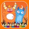 Monster happy Halloween free crayon games for kids  Learn to draw and color