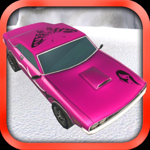 Pink Car Racing Icon