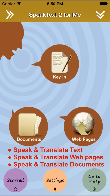 SpeakText 2 (Speak & Translate Text/Web/Doc) screenshot-0