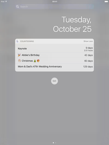 Countdowns - with Widget screenshot 2