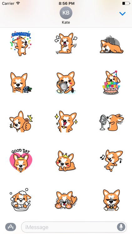 Lucy The Welsh Corgi Sticker for iMessage