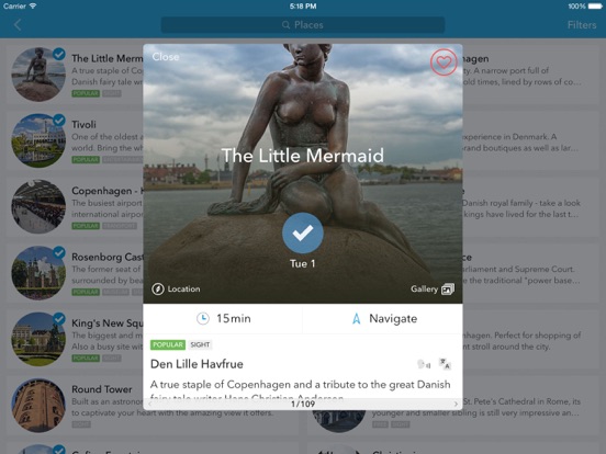 Copenhagen Offline Map and City Guide iPad screenshot 1 - Travel app