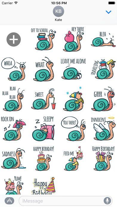 Screenshot #1 pour Silly Snail - MYOSE - Make Your Own Sticker Emoji