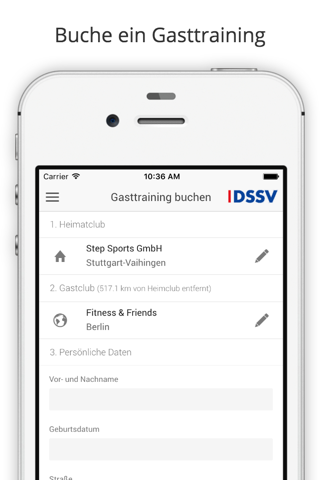 DSSV Gasttraining screenshot 3