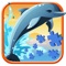 Crazy Dolphin Summer Jigsaw Puzzle Fun Game Kids