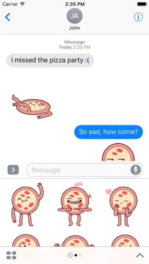 Скриншот Pizza Boy Stickers By Good Pizza Great Pizza на iPhone 4