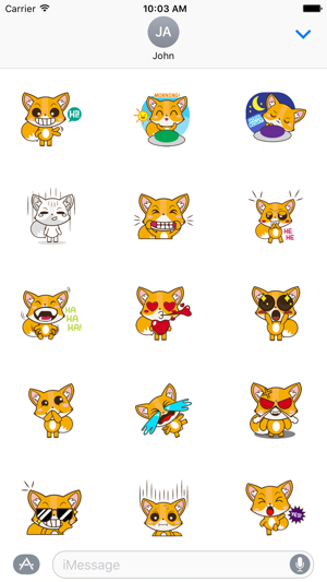 Cute Fox Sticker For iMessages(圖1)-速報App