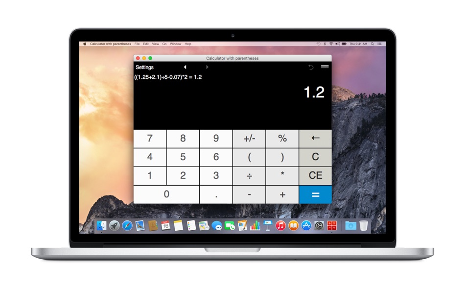 Calculator with parentheses - 3.2.0 - (macOS)