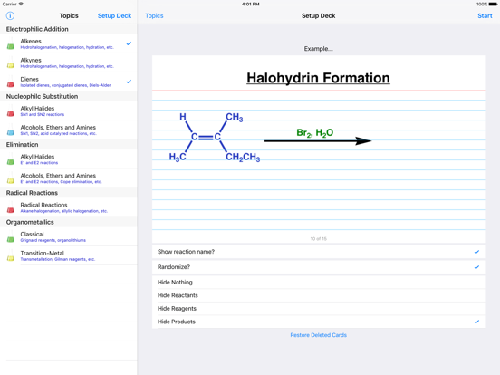 Screenshot #5 pour Learn Organic Chemistry Reaction Cards 1