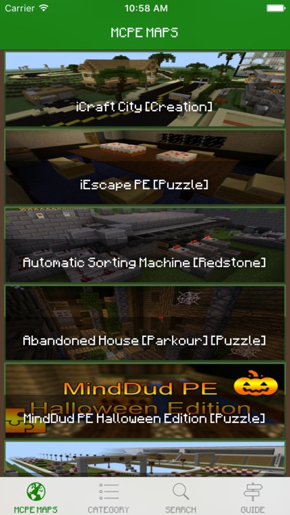 MineMaps - Best Database Maps for Minecraft PE