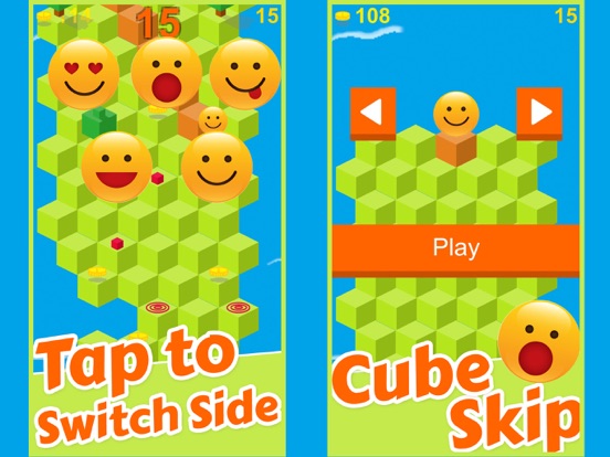 Screenshot #4 pour Cube Skip Emoji Tomber : Émotion Rolling Ball Jeux Sans Fin