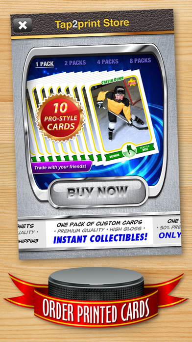 Hockey Card Maker - Make Your Own Custom Hockey Cards with Starr Cards Screenshot