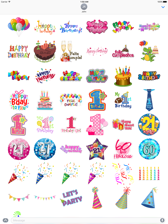 Happy Birthday & Celebration Stickers for iMessageのおすすめ画像2