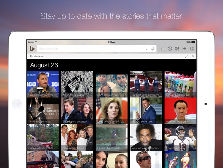 Bing for iPad – images, news