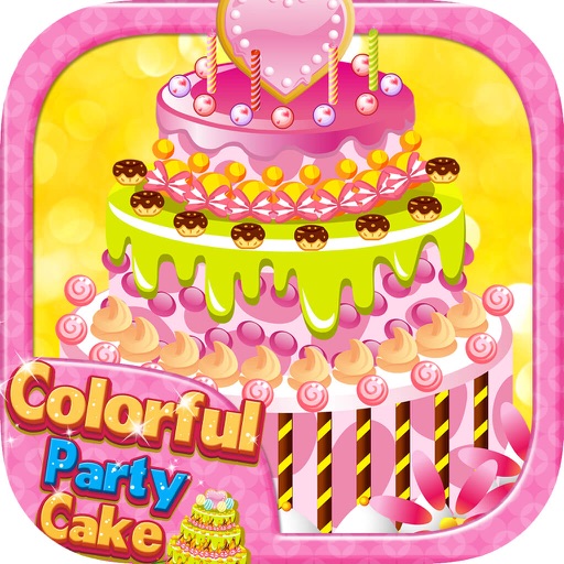 Colorful Party Cake-Beauty Dressup Icon