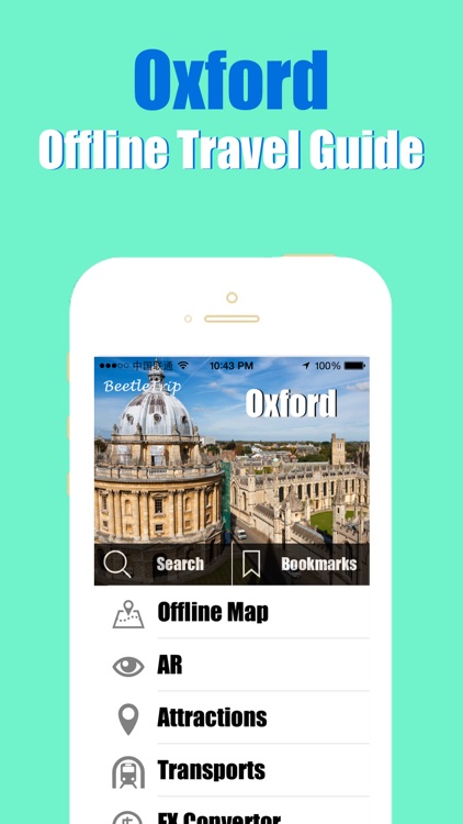Oxford travel guide and offline city map, Beetletrip Augmented Reality England Metro Train and Walks