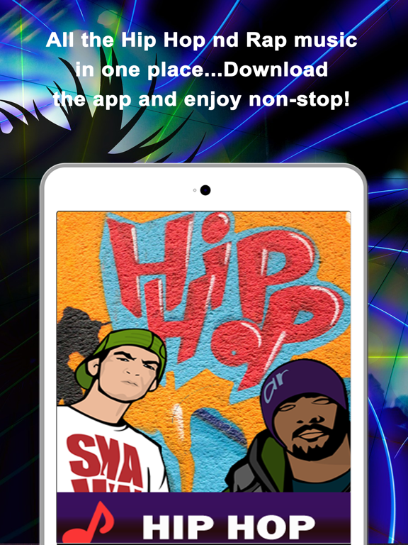 Hip Hop Music and Rap Songs Radios Online Free iPad screenshot 1 - Music app