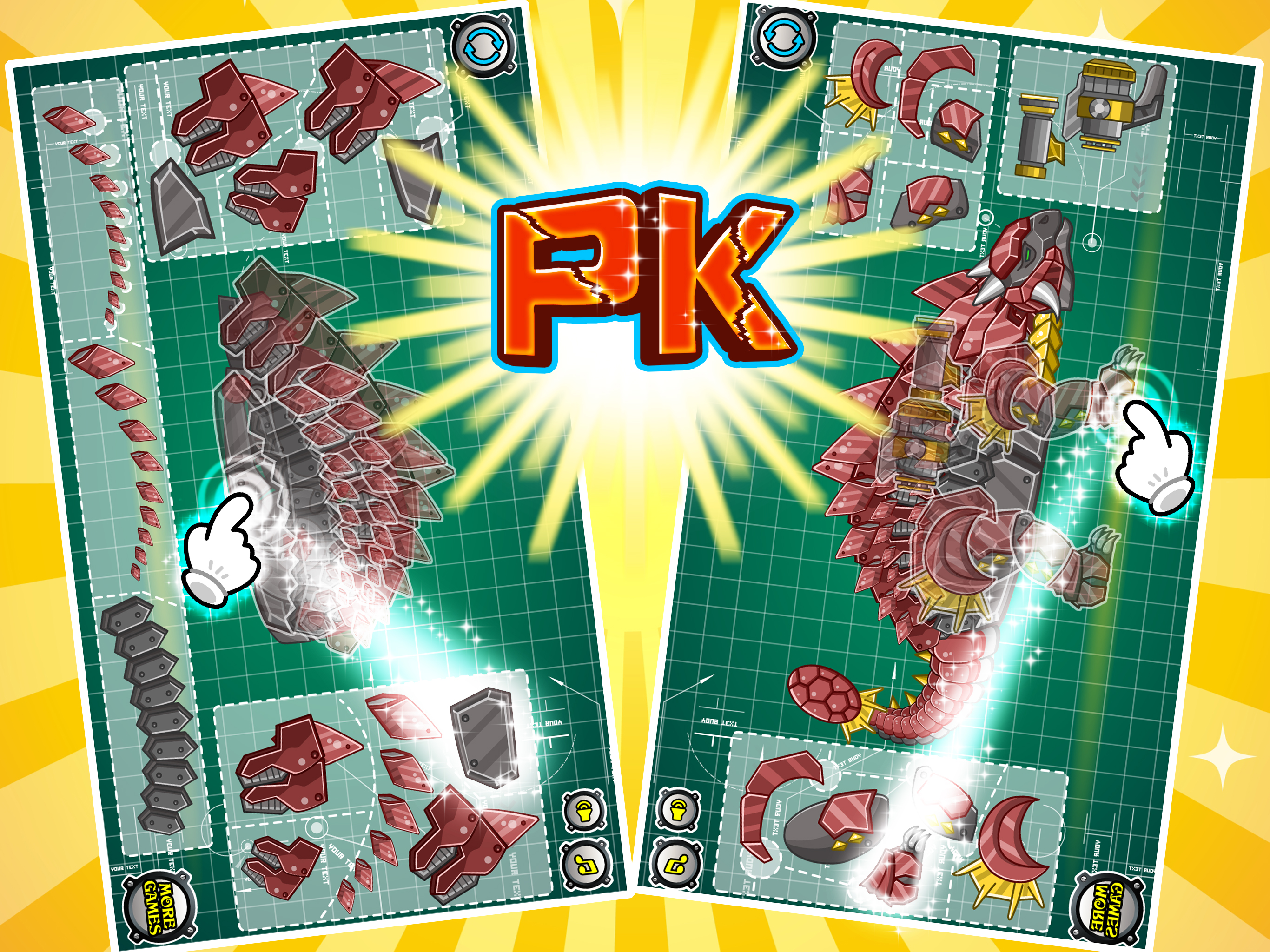 Steel Dino Toy:Mechanic Ankylosaurus-2 player game